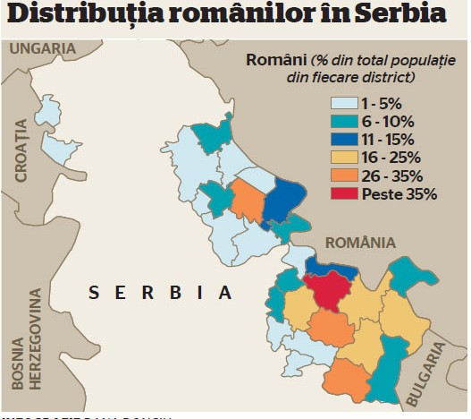 Imagini pentru romanii din serbia map