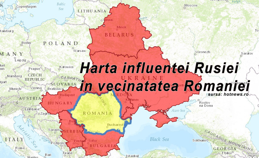 Harta influentei Rusiei in vecinatatea Romaniei (hotnews)