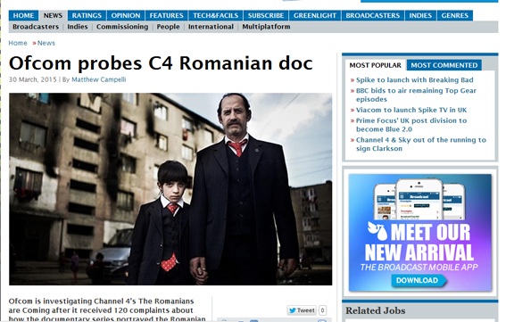 CNA-ul Britanic (Ofcom) investighează Channel 4, după avalanșa de plăngeri pentru modul în care seria „The Romanians are Coming” a portretizat comunitatea românească