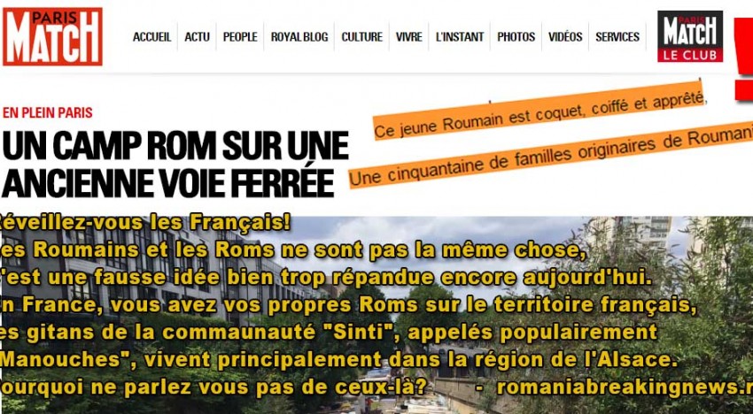 Manifest! Români nu rromi! Opriți presa franceză sa ne murdarească identitatea! Articol dedicat tuturor francezilor care se lasă manipulați de presa care intenționat pune egal între rromi și români.