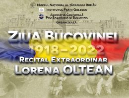 Inegalabila Lorena OLTEAN va încânta publicul bucureștean de Ziua Bucovinei, cu un recital extraordinar de vechi cântece bucovinene