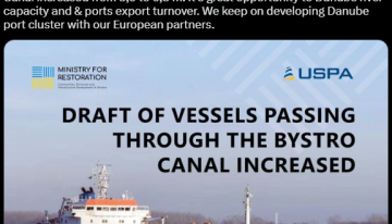 Dovezi despre Bâstroe! Este oficial: „pescajul navelor care trec prin Canal a crescut de la 3,9 la 6,5 m” – Minsterul Infrastructurii din Ucraina